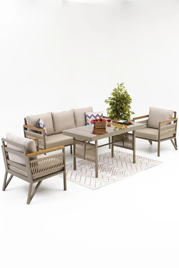 FLORES BAHÇE BALKON TAKIMI 3+1+1+MASA